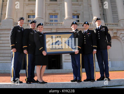 Headquarters, 238th Regiment ( Combat Arms) Officer Candidate School, Class 59-17 became Kentucky Army National Guard's newest officers at the State Capitol, Frankfort, Ky. September 23, 2017. (U.S. Army National Guard photo by Sgt. Maggie Booker) Stock Photo