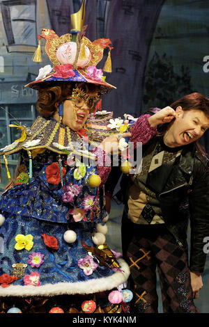 Steve Pemberton as Widow Twankey and Mark Gatiss as Mickey in the pantomine production of The League of Gentlement 'Are Behind You' - press photocall at the Apollo Hammersmith in London UK - 01 Dec 2005.  Photo credit: George Chin/IconicPix Stock Photo