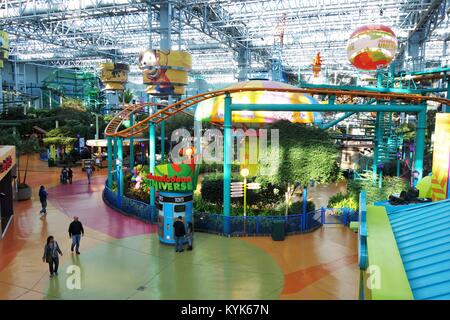 Nickelodeon Universe, an indoor amusement park, at the Mall of America in Bloomington, Minnesota, USA Stock Photo