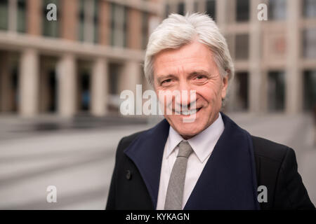 Man with grey hair Stock Photo