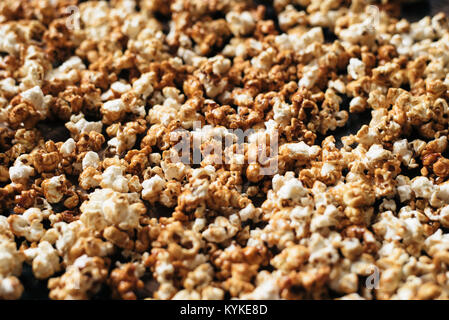 heap of fresh popcorn as a background, wallpaper and backdrop Stock Photo