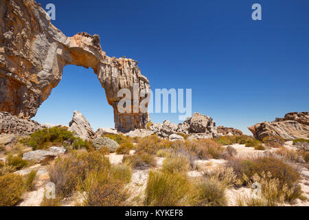 The remote Wolfsberg Arch in the Cederberg Wilderness in South Africa. Stock Photo