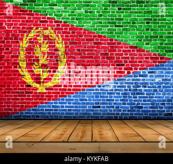 flag of Eritrea painted on brick wall Stock Photo - Alamy