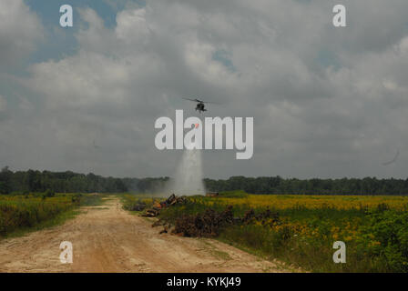 Soldiers of the Kentucky National Guard's 63rd Theater Aviation Brigade participates in Exercise Vibrant Response at training areas in southern Indiana, July, 2013. (U.S. Army National Guard photo by Capt. Daniel VanHorn) Stock Photo