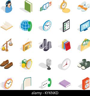Beneficence icons set, isometric style Stock Vector