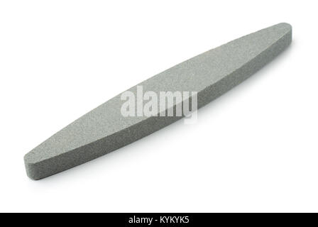 Single new whetstone isolated on white Stock Photo