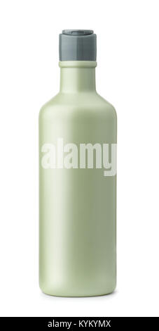 Front view of blank plastic cosmetic bottle  isolated  on white Stock Photo