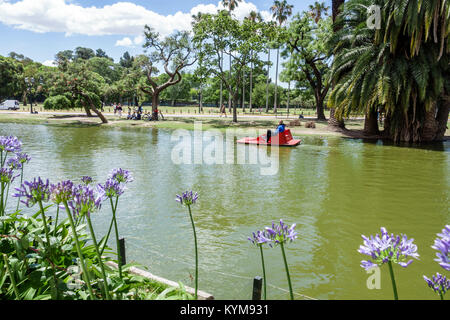 Buenos Aires Argentina,Bosques de Palermo,Parque 3 de Febrero,public park,lake,paddle boat,garden,Hispanic,ARG171119080 Stock Photo