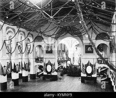 The U.S. National Museum, decorated for the Garfield Inaugural Ball in ...