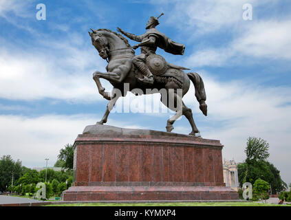 Tamerlane monument in Tashkent Stock Photo
