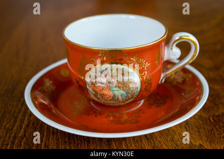 Delicate vintage teacup and saucer Stock Photo