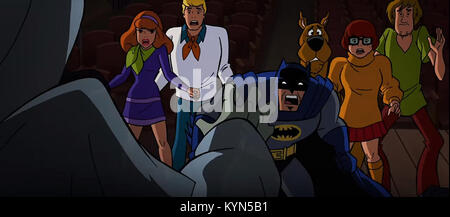 SCOOBY-DOO! & BATMAN: THE BRAVE AND THE BOLD, US poster, top l-r: Scooby Doo,  Batman (voice: Diedrich Bader), bottom l-r: The Joker, Daphne Blake, Velma  Dinkley (voice: Kate Micucci), Shaggy Rogers (voice: