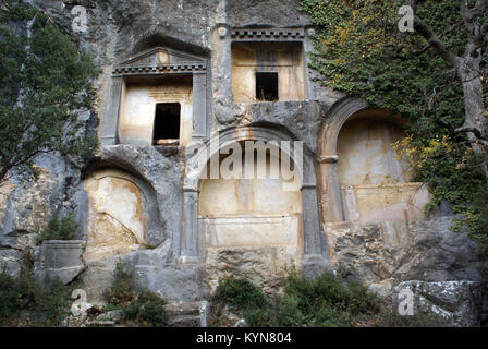 Rock tombs in Termessos near Antalya, Turkey Stock Photo