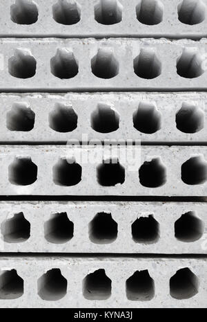 Prefabricated concrete slabs for construction. Stock Photo