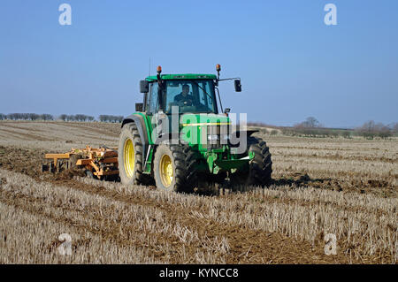 John Deere 6910 tractor Stock Photo
