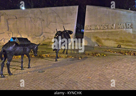 Animals in war memorial. London, UK Stock Photo