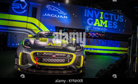 Mission Motorsport launch the Invictus Games Racing Team Jaguar F-Type at  the Autosport International Racing Car Show at NEC Stock Photo - Alamy