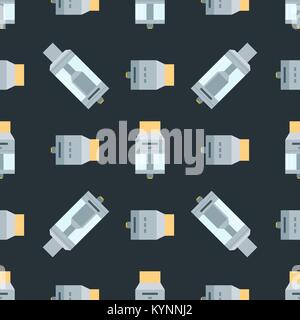 vector colorful flat design various rebuildable drip and tank vape atomizers types RDA RDTA RBA RTA  illustrations icons seamless pattern isolated on  Stock Vector
