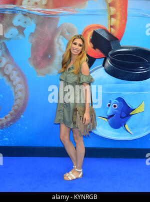 Stacey Solomon at the 'Finding Dory' film premiere, London, UK  10th Jul 2016 Stock Photo