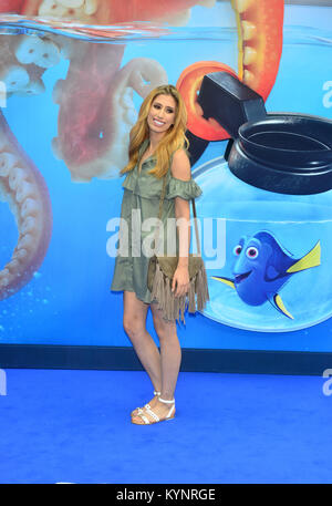 Stacey Solomon at the 'Finding Dory' film premiere, London, UK  10th Jul 2016 Stock Photo
