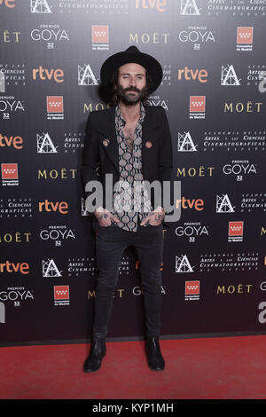Madrid, Madrid, Spain. 15th Jan, 2018. Leyva attend the Candidates to Goya Cinema Awards 2018 party on January 15, 2018 in Madrid, Spain. Credit: Jack Abuin/ZUMA Wire/Alamy Live News Stock Photo