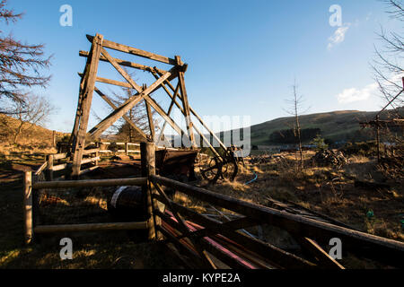 Llywernog, nr Aberystwyth, Ceredigion, Wales. 07/01/2018 Stock Photo