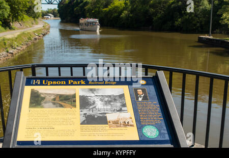 Lockport Locks district Erie canal NY Stock Photo