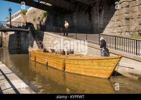 Lockport Locks district Erie canal NY Stock Photo