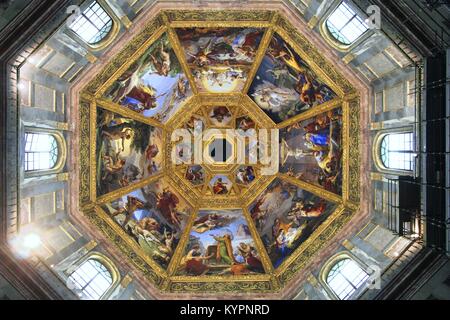 FLORENCE, ITALY - APRIL 30, 2015: Interior view of Medici Chapel in Florence, Italy. The landmark is a part of Basilica of San Lorenzo. Stock Photo