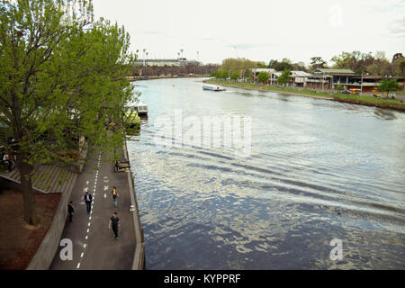 Melbourne is the state capital and most populous city of the Australian state of Victoria Stock Photo