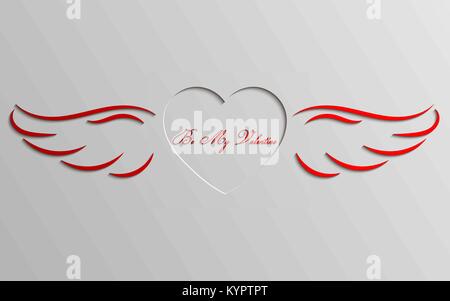 Valentine’s Day greeting card. Web banner. Vector illustration. Stock Vector