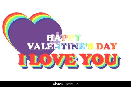 Valentine’s Day greeting card. Web banner. Vector illustration. Stock Vector
