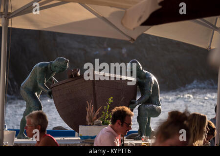 Fishermans Statue El Cotillo La Oliva Fuerteventura Canary Islands Spain Stock Photo