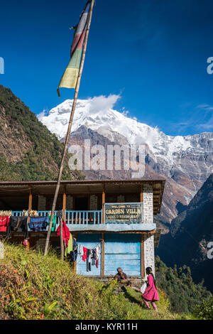 Chomrong, Annapurna base camp trek, Nepal, Asia. Stock Photo