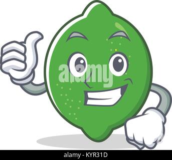 Thumbs Up Lemon Character With Design Cartoon Mascot Stock Vector Image 