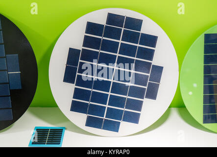 round solar panels Stock Photo