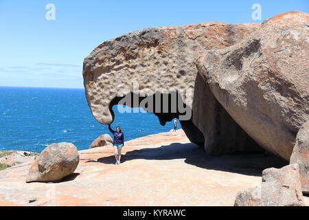 Remarkable Rocks -- Flinders Chase National Park on Kangaroo Island, Australia Stock Photo