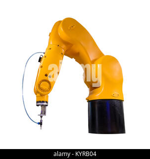 robotic arm for industry isolated on white Stock Photo