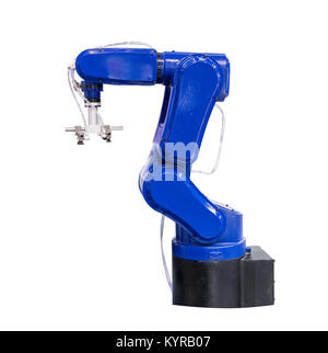 robotic arm for industry isolated on white Stock Photo