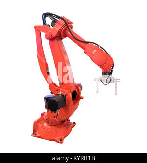 robotic arm for industry isolated on white Stock Photo