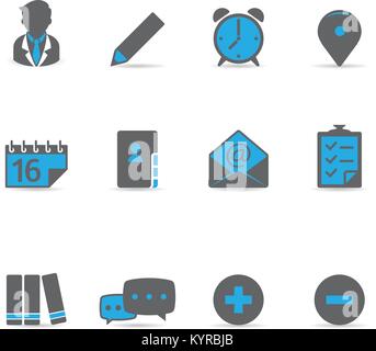 Group collaboration icon series in duo tone color. Vector illustration. Stock Vector