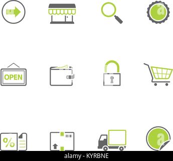 Printing and graphic design icon set in duo tone colors. Vector illustration. Stock Vector