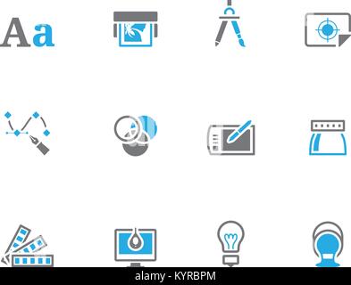 A set of security icons. Vector illustration. Stock Vector