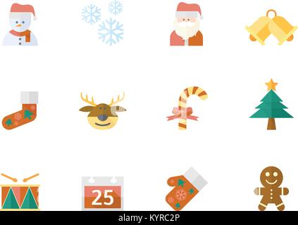 Environment icon series in flat color style. Vector illustration. Stock Vector