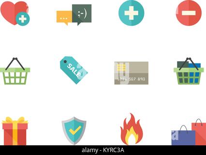 Soccer related icon series in flat color style. Vector illustration. Stock Vector