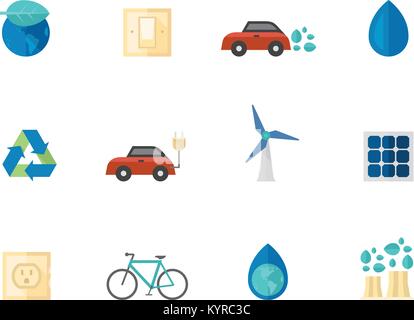 Group collaboration icon series in flat color style. Vector illustration. Stock Vector