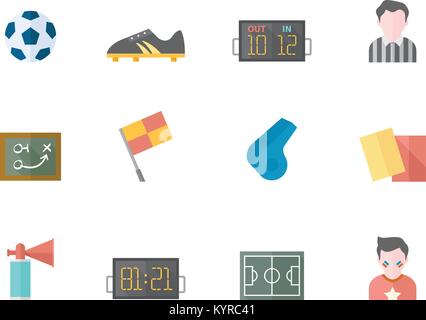 Cleaning tool icon series in flat color style. Vector illustration. Stock Vector