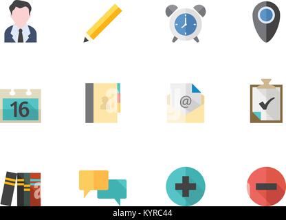 Laundry icons in flat colors style. Vector illustration. Stock Vector