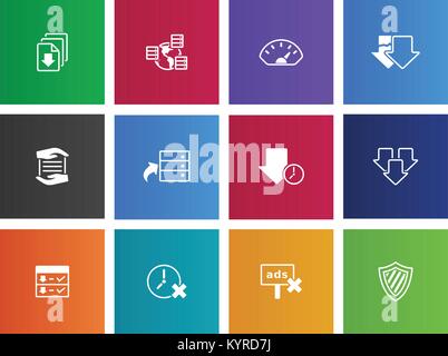 File sharing icon series in Metro style. Stock Vector