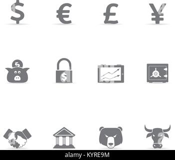 Finance icon set. Stock Vector